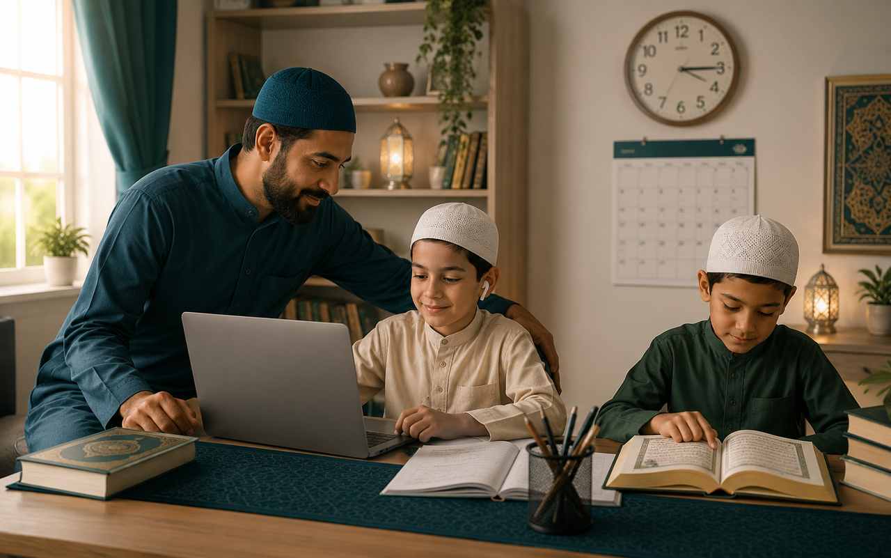 Flexible online Quran Arabic Tajweed and Islamic Education schedule for Muslim families